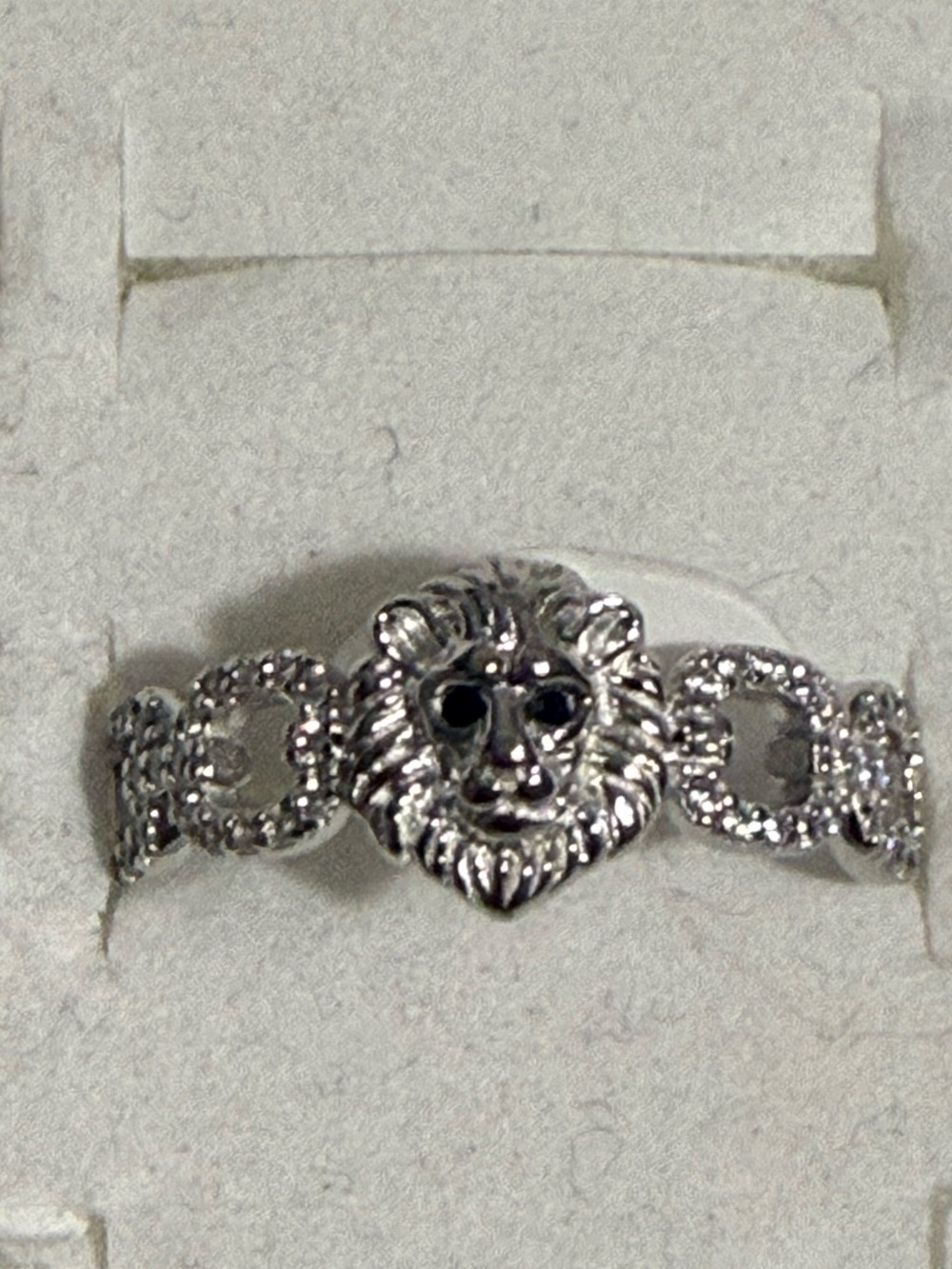 Bomb Party sterling silver ring black onyx hear her roar NWT size 8